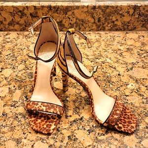 Vince Camuto leopard high heels.  7. Also fits 7.5. New
